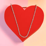 Load image into Gallery viewer, The Valentine Sparkle Tennis Bracelet and Necklace Set - Ruth and Aurora
