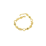 Load image into Gallery viewer, 18KT Gold Plated Multi-Charm Talisman Link Bracelet, Amaris
