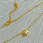 Load image into Gallery viewer, 18KT Gold Plated Minimal Geometric Diamond Stainless Steel Waterproof Necklace, Aaria
