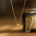 Load image into Gallery viewer, 18KT Gold Plated Minimal Geometric Diamond Stainless Steel Waterproof Necklace, Aaria
