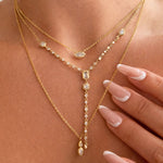 Load image into Gallery viewer, 18KT Gold Plated Celine Marquise Crystal pendant Necklace, Celine
