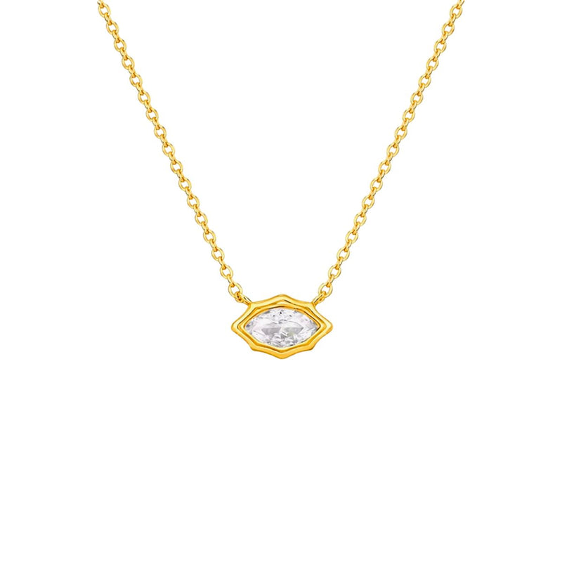 18KT Gold Plated Celine Marquise Crystal pendant Necklace, Celine