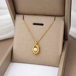 Load image into Gallery viewer, 18KT Gold Plated Stainless Steel Modern Minimal Freshwater Pearl Charm Necklace for Women, Daphne