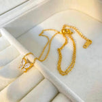 Load image into Gallery viewer, 18KT Gold Plated Minimal Zircon Butterfly Stainless Steel Waterproof Pendant Necklace, Elara

