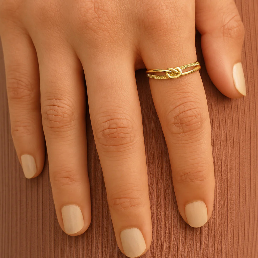 18kt gold plated infinity zircon studded dainty ring, infinity