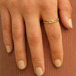 Load image into Gallery viewer, 18kt Gold Plated Infinity Zircon Studded Dainty Ring, Infinity
