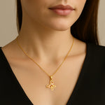Load image into Gallery viewer, 18kt Gold Plated Dainty Pink and Yellow Butterfly Pendant Stainless Steel Waterproof Necklace, Mabel
