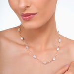 Load image into Gallery viewer, 18 KT Gold Plated Stainless Steel Dainty Rolo Chain Freshwater Pearl Necklace, Margot
