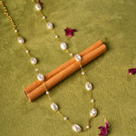 Load image into Gallery viewer, 18 KT Gold Plated Stainless Steel Dainty Rolo Chain Freshwater Pearl Necklace, Margot
