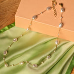 Load image into Gallery viewer, 18 KT Gold Plated Stainless Steel Dainty Rolo Chain Freshwater Pearl Necklace, Margot
