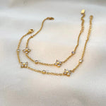 Load image into Gallery viewer, 18KT Gold Plated Minimal Flower and Zircon Stainless Steel Waterproof Bracelet, Mirahi
