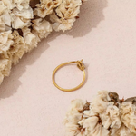 Load image into Gallery viewer, Inaya Modern Festive 18KT Gold Plated Teardrop V Shaped Zircon Finger Ring, Miraya

