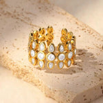 Load image into Gallery viewer, 18KT Gold Plated Pear Cut Cluster Statement Ring, Mirella
