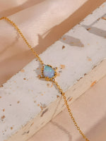 Load image into Gallery viewer, 18kt Gold Plated Opal Charm Bracelet, Monica
