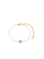 Load image into Gallery viewer, 18kt Gold Plated Opal Charm Bracelet, Monica
