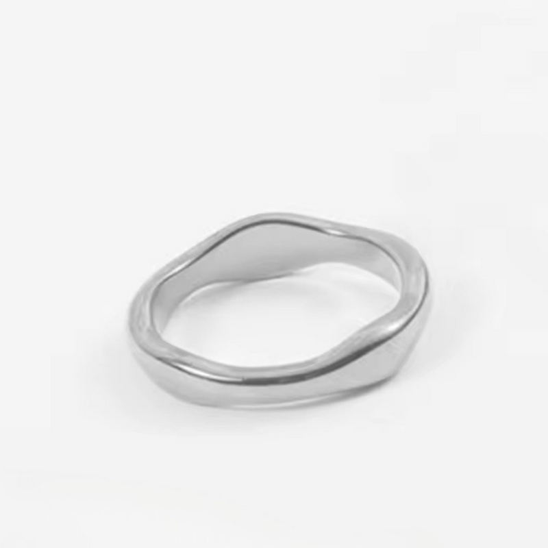 Inaya Modern Festive 18KT Gold Plated Hammered Irregular Stackable Finger Rings, Reisha