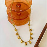 Load image into Gallery viewer, 18KT Gold Plated Stainless Steel Gold Ball Drop Necklace for Women, Rosaline