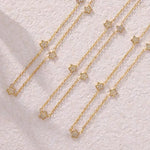 Load image into Gallery viewer, 18KT Gold Plated Elegant Snake Chain and Floral Choker Stainless Steel Waterproof Necklace Set, Sylvie
