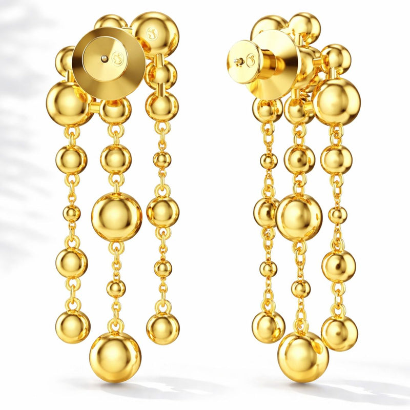 18KT Gold Plated Crystal Waterfall Dangle Earrings, Zoya
