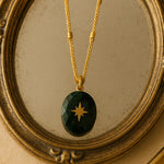 Load image into Gallery viewer, 18kt Gold Plated White Stone Flower Inlaid Necklace, Jane
