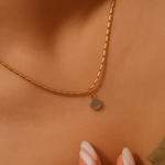 Load image into Gallery viewer, 18Kt Gold Plated Dainty Monsoon Beaded Necklace with Gemstone, Mira
