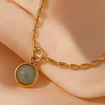 Load image into Gallery viewer, 18Kt Gold Plated Dainty Monsoon Beaded Necklace with Gemstone, Mira
