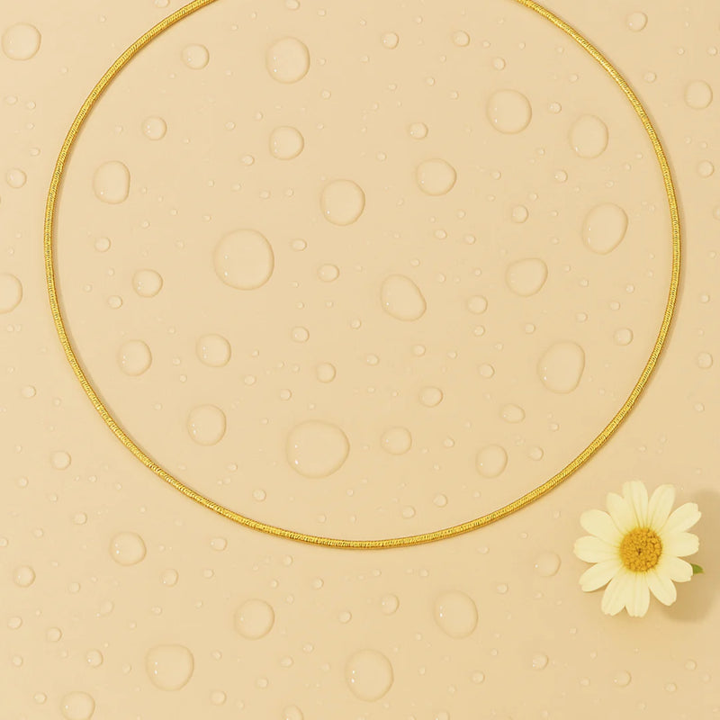 18 KT gold plated Herringbone and Rope Necklace, Sabya