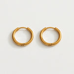 Load image into Gallery viewer, 18kt Gold Plated Minimal 18 cm Round Hoops, Siddhi
