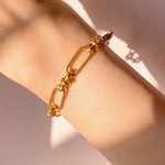 Load image into Gallery viewer, 18kt Gold Plated Paperclip Statement Bracelet, Catalina
