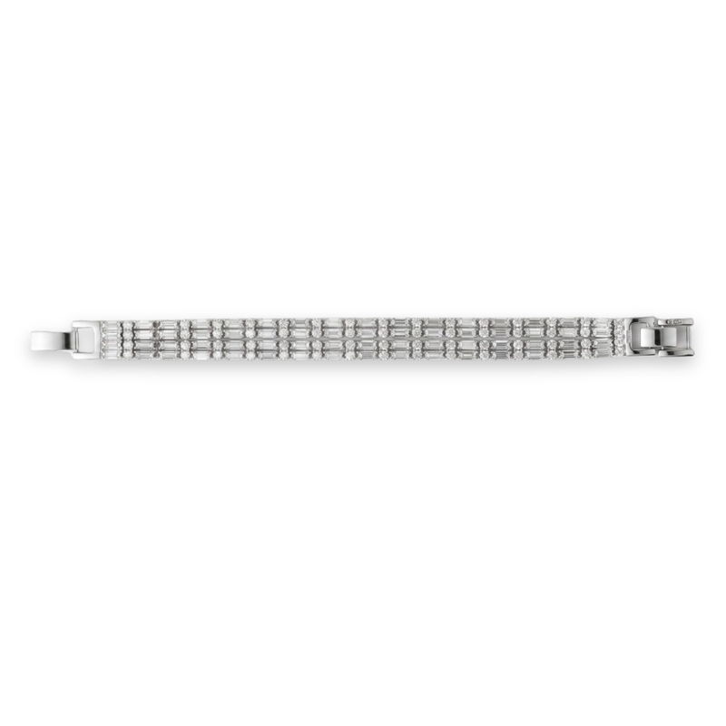 Luxurious Baguette & Round Crystal Tennis Bracelet, Isolde