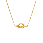 Load image into Gallery viewer, 18kt Gold Plated Simple Heart knot Collarbone Chain Necklace, Lily
