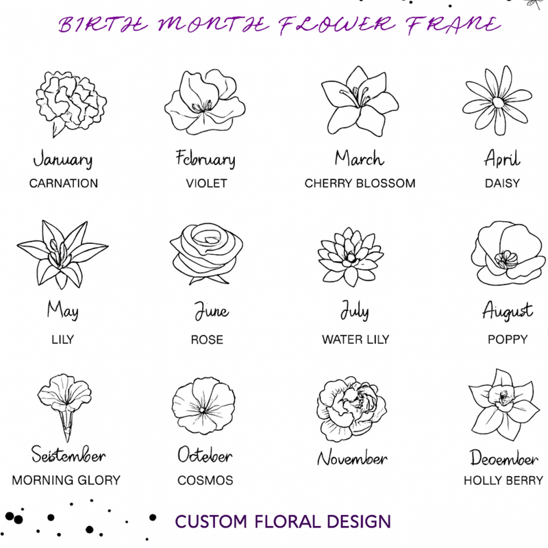 Inaya 18 KT Gold Plated Stainless Steel Personalised Initial, Flower & Birthstone Necklace