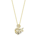 Load image into Gallery viewer, 18kt Gold Plated Versatile Little Swan Diamond Studded Necklace, Diva
