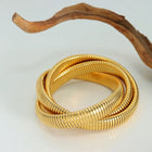 18 Kt Gold Plated 3 in 1 Chunky Viper Bracelet