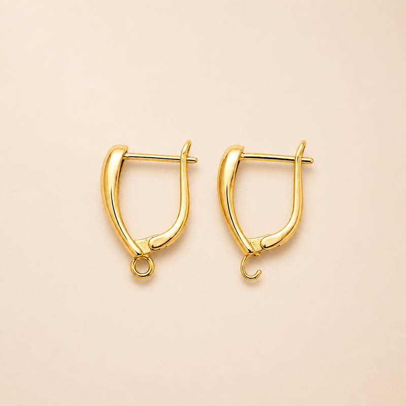 18KT Gold Plated Personalised Carved in Stone Charm Earrings, The Maya Collection