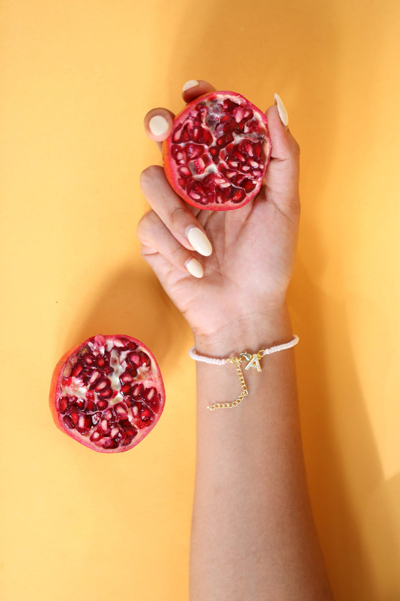 Personalised Freshwater Pearl Initial Bracelet - Inaya Accessories