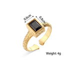 Load image into Gallery viewer, Rectangle Vintage Zirconia Ring, Alexis - Inaya Accessories