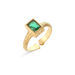 Load image into Gallery viewer, Rectangle Vintage Zirconia Ring, Alexis - Inaya Accessories
