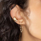 Rhinestone piercing earrings