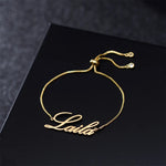 Load image into Gallery viewer, Customised Adjustable Name Bracelet - Inaya Accessories
