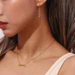 Load image into Gallery viewer, 22KT Gold Plated Custom Mama Necklace and Earrings - Inaya Accessories