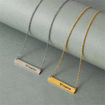 Load image into Gallery viewer, 22 KT gold plated horizontal bar necklace - Inaya Accessories