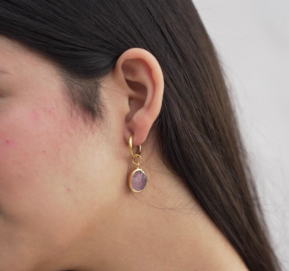 Druzy drop earrings   inaya accessories