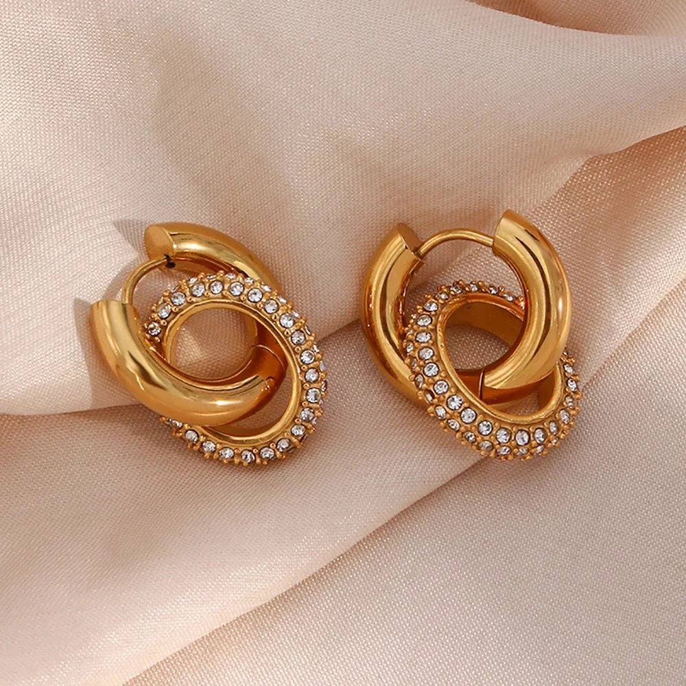 18kt gold shop plated earrings