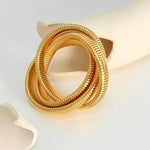 Load image into Gallery viewer, 18 Kt Gold Plated 3 in 1 Chunky Viper Bracelet - Inaya Accessories