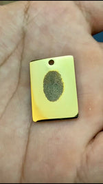 Load image into Gallery viewer, 14kt Gold Plated Customised Message/Fingerprint Necklace - Inaya Accessories
