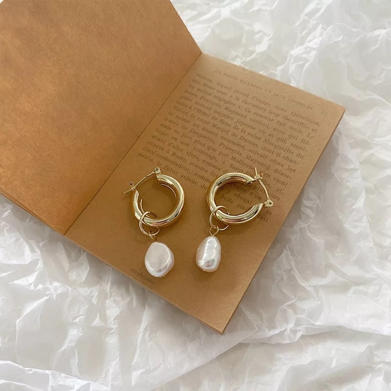 14k gold deals freshwater pearl earrings