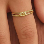 Load and play video in Gallery viewer, 18kt Gold Plated Infinity Zircon Studded Dainty Ring, Infinity
