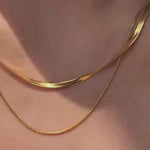 Load and play video in Gallery viewer, 18 KT gold plated Herringbone and Rope Necklace, Sabya
