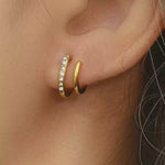 Load and play video in Gallery viewer, 18KT Gold Plated 2 In 1 Piercing Earrings, Irena
